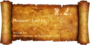 Mosser Lelle névjegykártya